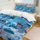 thumbnail image 3 of 3 Pieces Stitch themed Bedding Comforter Set Full with 2 Pillowcases for Kids Teens Girls Women Microfiber Easy Wash Light Breathable Cozy White Base Bed Sheets, 3 of 5