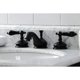 thumbnail image 5 of Grifo de baño Kingston Brass Duchess de instalación amplia, negro mate, 5 of 8