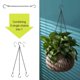 thumbnail image 4 of Cadena colgante RIFNY de 50 cm negra para colgar plantas (10 unidades), 4 of 7