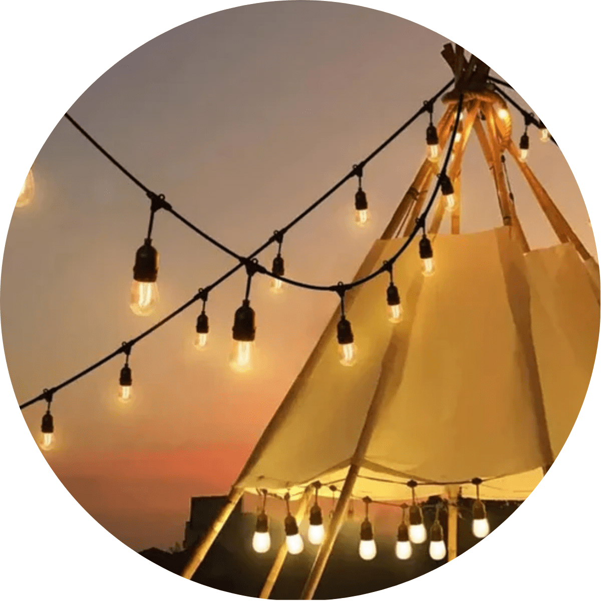 Genérica - Guirnalda Focos Exterior Recarga Solar 10 Metros Luz Cálida