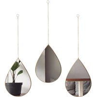 Genérico - Espejo Decorativo Forma Gota Agua Pared Hogar Pasillo Lau