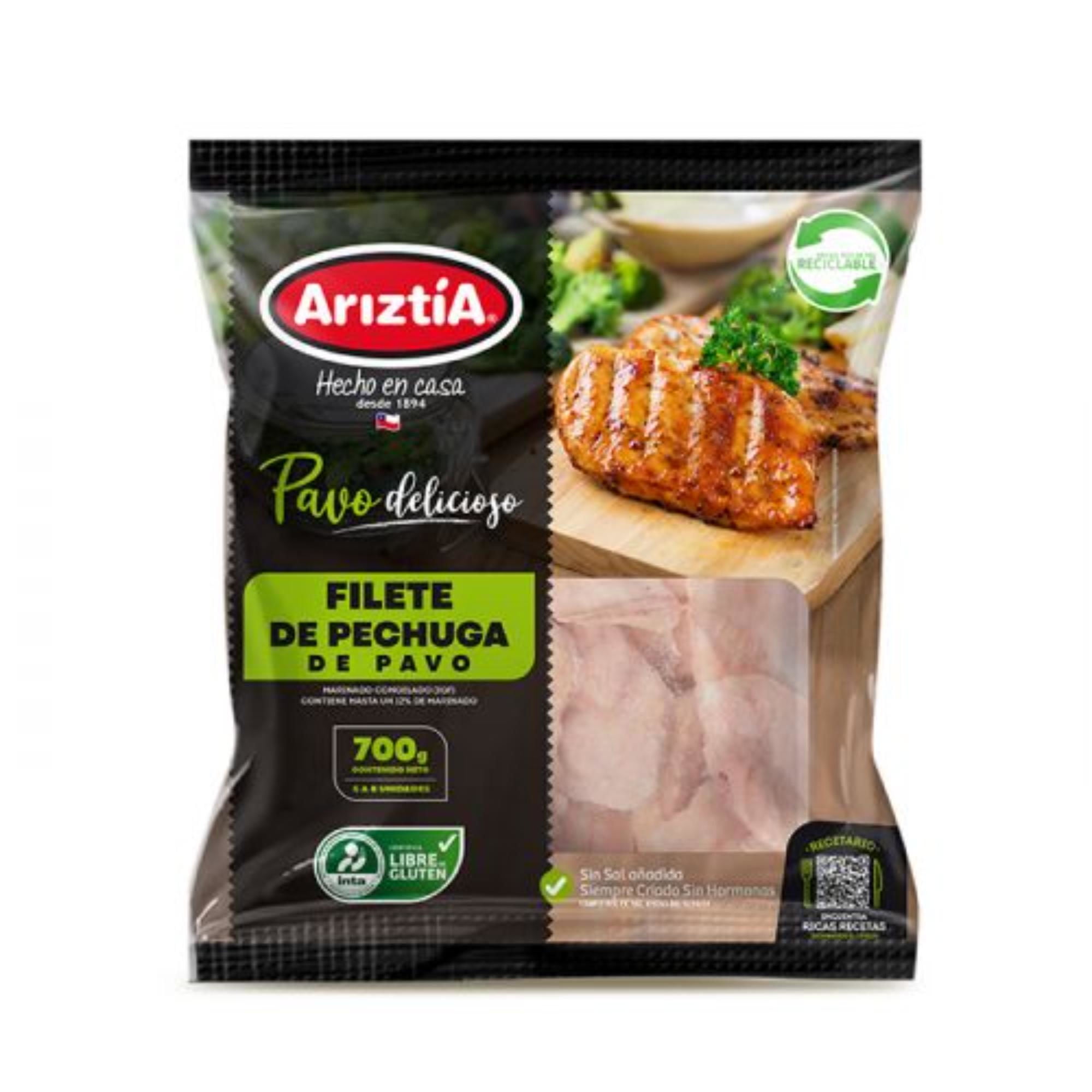 Pavo Pechuga Filete Congelado 700 g Ariztia