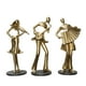 thumbnail image 4 of 3x figura de músico ornamental, figura artística, escultura, reproductor de música, estatua para mesa de oficina, centro de mesa, decoración, regalo d, 4 of 5