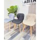 thumbnail image 3 of Silla Para Comedor Aviador Radar Tapiz Lino Base Madera - Gris, 3 of 5