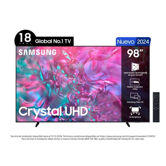 Televisor 98" LED 4K UHD UN98DU9000GXZS Smart TV Samsung