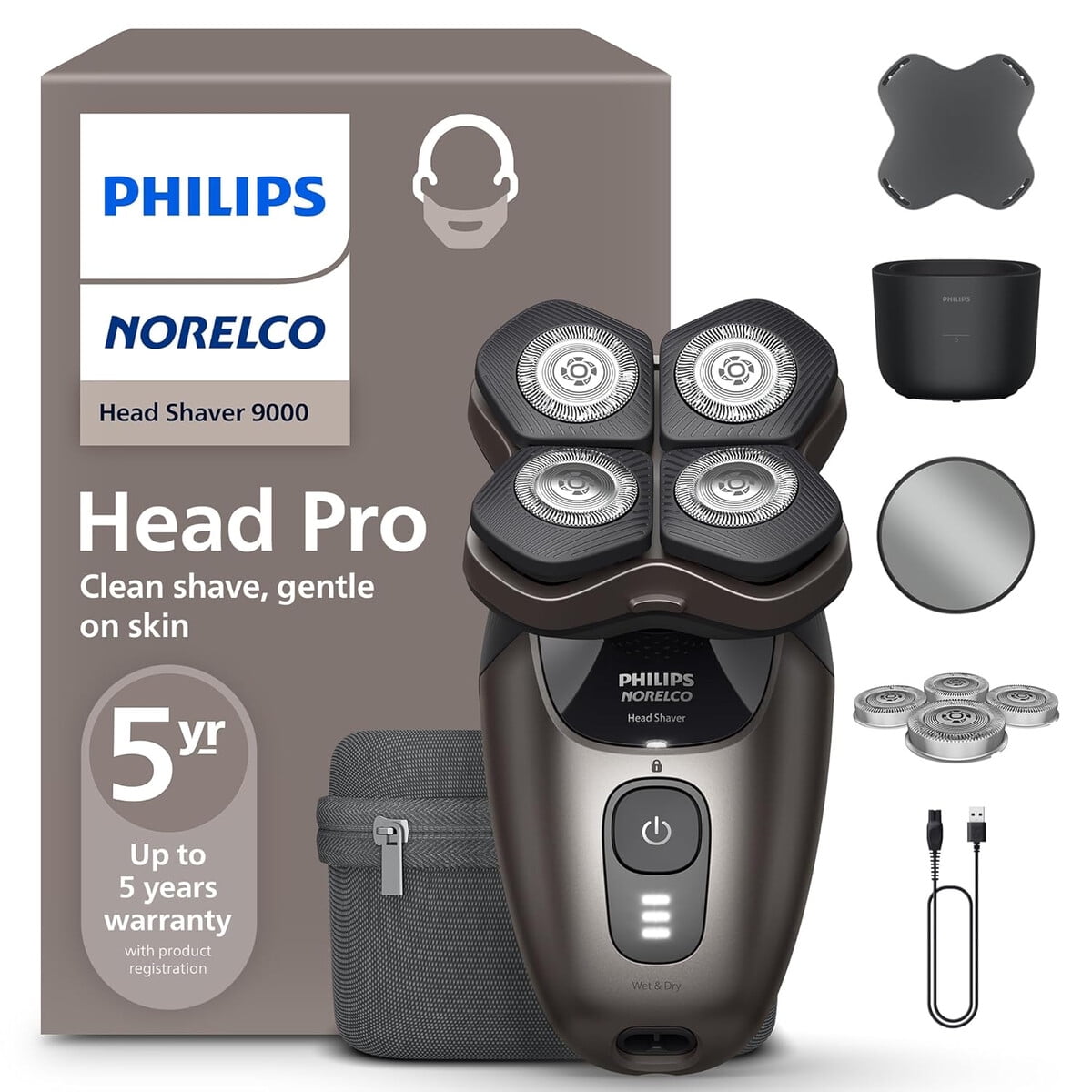 Afeitadora Philips Norelco Head Shaver Pro 9000 360 Flex