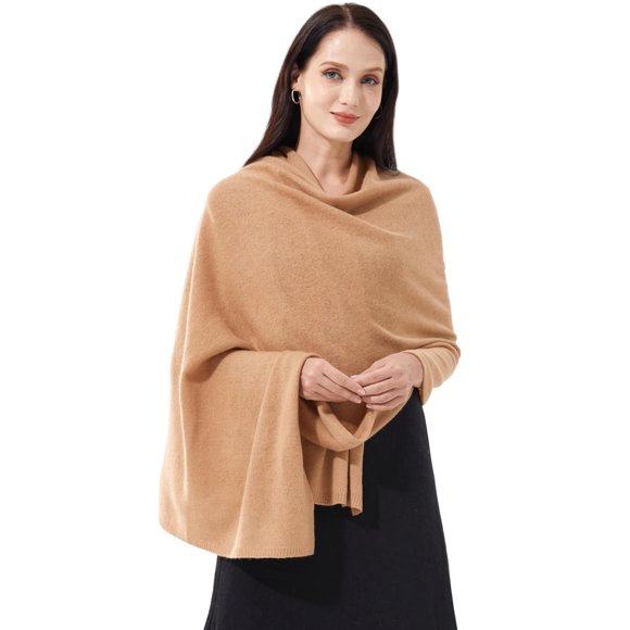 Bufanda RYYOYY Mezcla de Cachemira 221 cm x 71 cm Camello