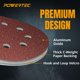 thumbnail image 3 of Discos de lija POWERTEC 13 cm 40 de grano, paquete de 25, 3 of 9
