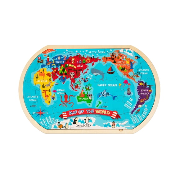 Puzzle Mapa del Mundo 37 Piezas Tooky Toy