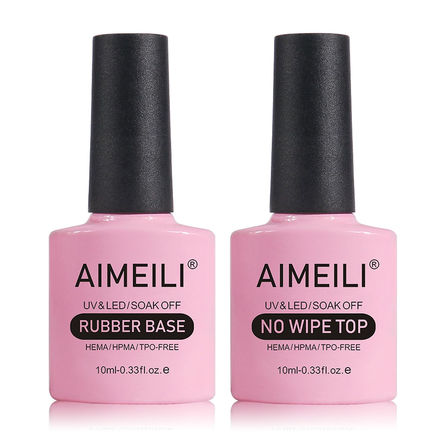 Set De Esmaltes De Uñas En Gel Aimeili Con Base De Goma Y Capa Superior Que No Se Limpia