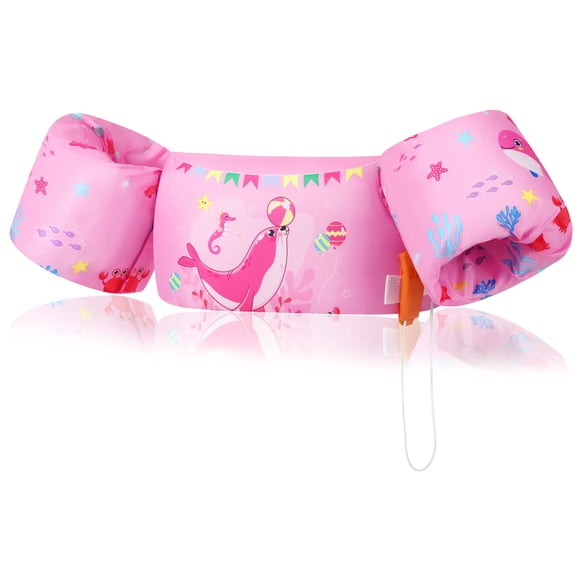 Brazalete De Natación Para Niños De 9 A 14 A 18 A 23 Kg De Nailon Pink Seal