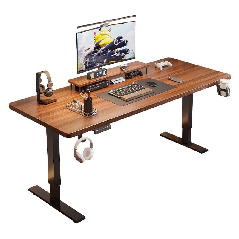 Tienda El Garage - Escritorio Eléctrico Regulable Sj-1 Walnut Altura 73-122 Cm Motor Silencioso