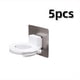 thumbnail image 4 of 2pcs Punch-free Bathroom Rack, Toilet Wall Shelf, Shower Gel Hand Sanitizer Holder, Kitchen Wall Storage Hanger, 4 of 4