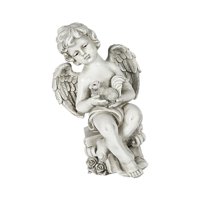 Bothyi - Escultura De Jardín Querubín Ángel Estatua De Jardín Para Patio Al Aire Libre Ángel Decorativo Abrazos Ardilla