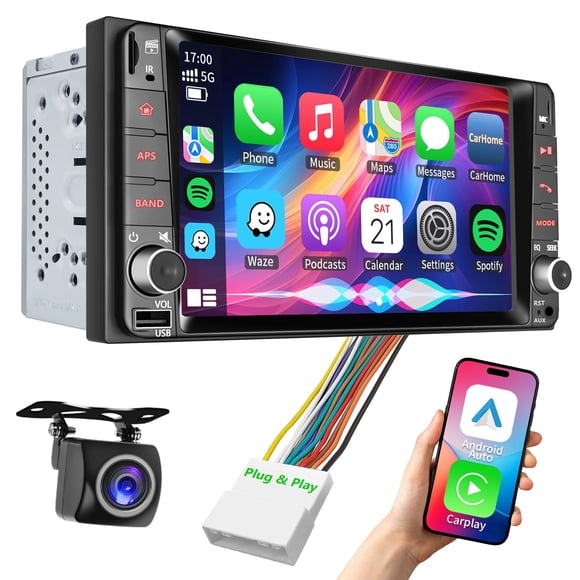 Estéreo para auto Orlog 7" con Wireless CarPlay y Android Auto para Subaru