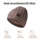 thumbnail image 2 of Gorro de invierno con forro de satén para mujer y hombre, gorro holgado con forro de seda para invierno, gorro de punto cálido con puños., 2 of 5