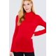 thumbnail image 1 of Saronite Camiseta Básica de Punto de Rayón con Cuello Alto y Manga Larga, Color Rojo Clásico (para Mujer), 1 of 3
