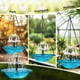 thumbnail image 4 of Baño pájaros solar colgante grande resistente intemperie cuenco vidrio decoración jardín, 4 of 6