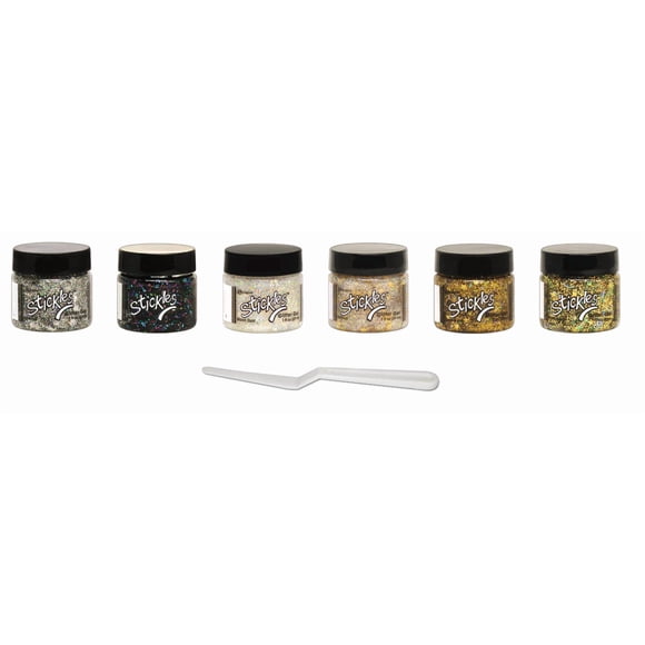 Set de Gel Brillante Stickles para Manualidades 6 Colores 29 ml Cuchillo de Paleta