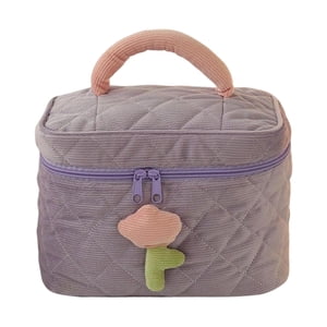 Ioensy - Bolsa De Cosméticos De Moda, Organizador De Bolsas, Neceser De Pana Con Cremallera, Violeta