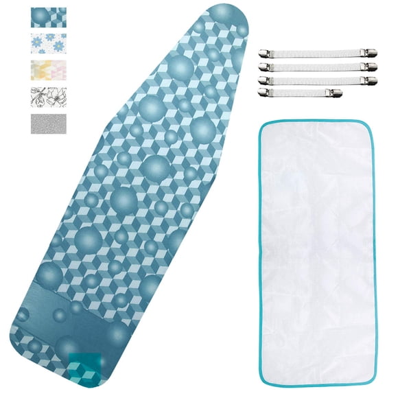 Funda y almohadilla para tabla de planchar Dalykate 54 x 130 cm, 100% algodón