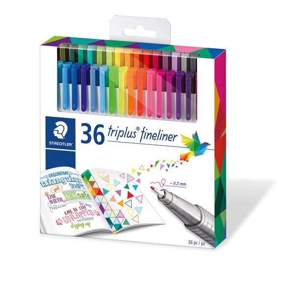 Set de Plumas de Colores STAEDTLER Triplus Fineliner 36 Colores Surtidos