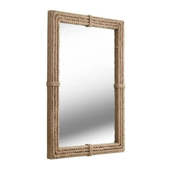 Espejo Recto Yute Natural 90cm Taller Sin Fronteras