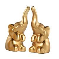 Magideal - 2 Piezas De Mini Estatuas De Elefantes, Adornos De Mesa, Accesorios De Fotografía, Pequeñas Esculturas Para Estantes, Chimeneas, Estanterías, Oficinas