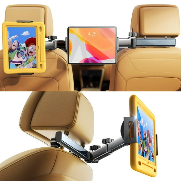 Soporte para iPad de coche LISEN para iPad [3 en 1], asiento trasero de 4,7 a 11 pulgadas