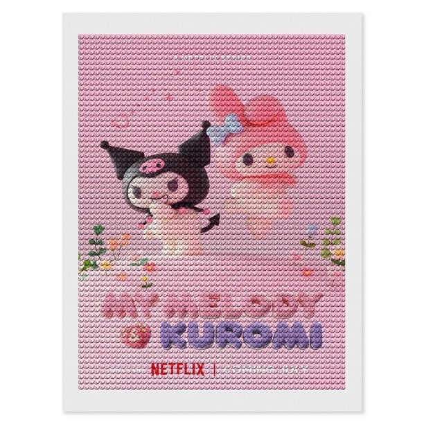 My Melody Kits de Pintura de Diamantes para Adultos 5D DIY Diamond Art Kits Full Drill Diamond Dots para Regalo Decoración de Pared y Relajación Artes de Gemas 30*40cm