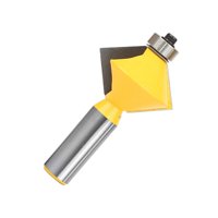 Ioensy - 2 Uds Broca Para Enrutador De Pasamanos De Lujo En Forma De V De 90 Grados Para Madera Contrachapada De Carpintería 15225A