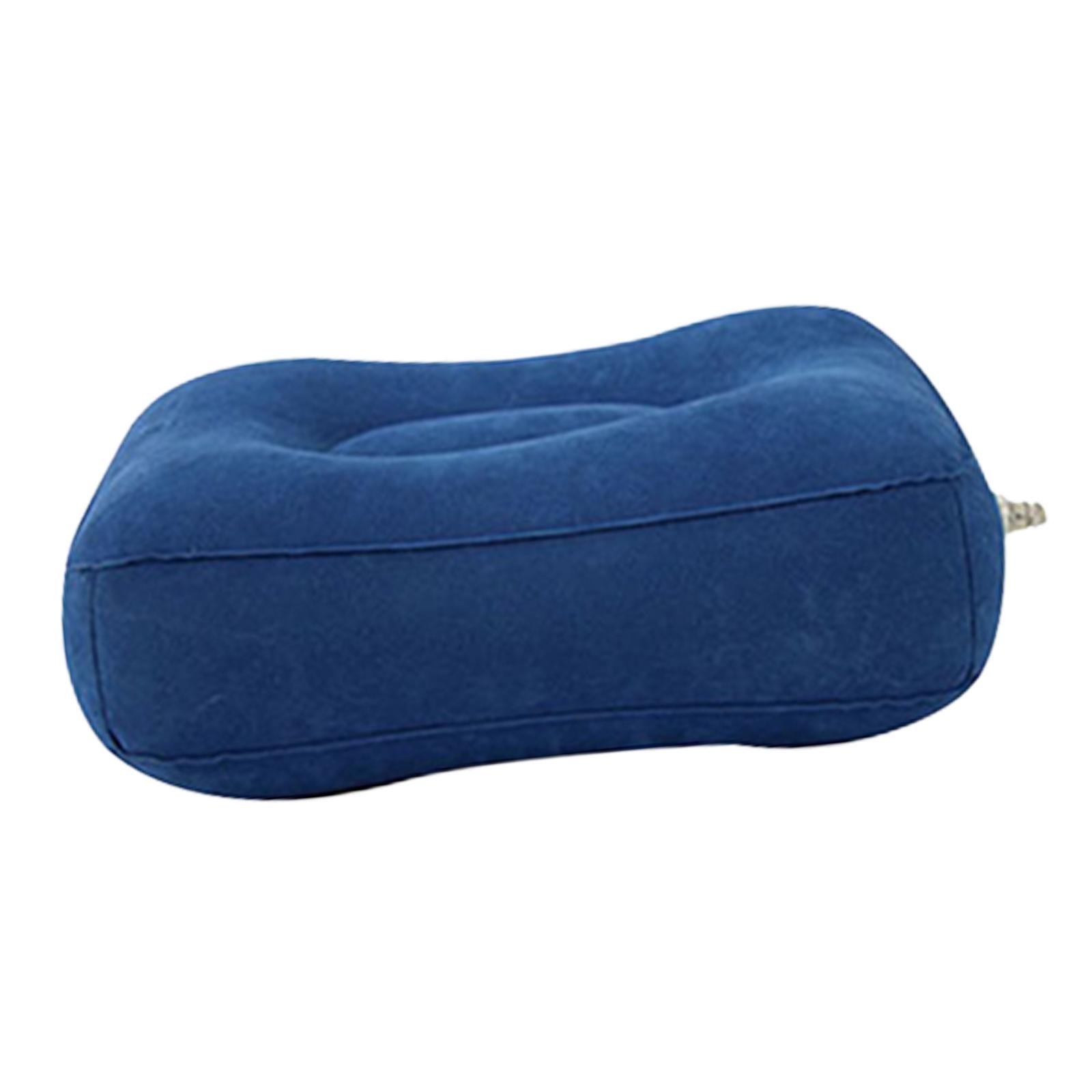 Magideal - Taburete Inflable De Pvc Otomano, Cojín Para Reposapiés, Estera Inflable Para Reposapiés, Almohada Para Reposapiés De Viaje Para El Hogar, Avión, Cama Azul