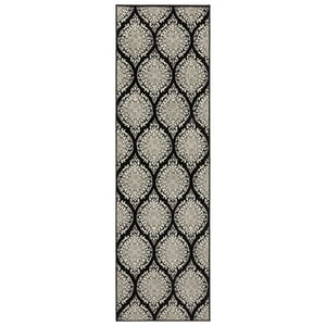 Modalfo - Alfombra Pasillo Kashan King Negra 61 X 213 Cm