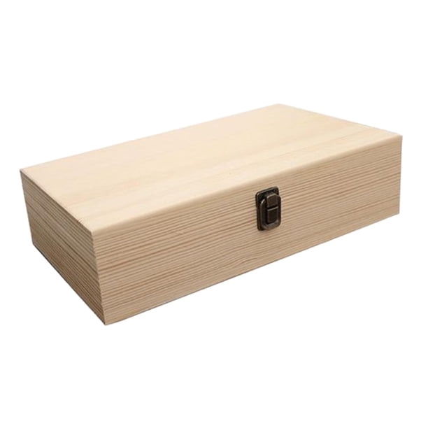 Caja de Almacenamiento para Aceites Esenciales (5-15 Ml) - Capacidad para 45 Botellas - Caja de Madera con Tapa Abatible - Ideal para Colecciones de F