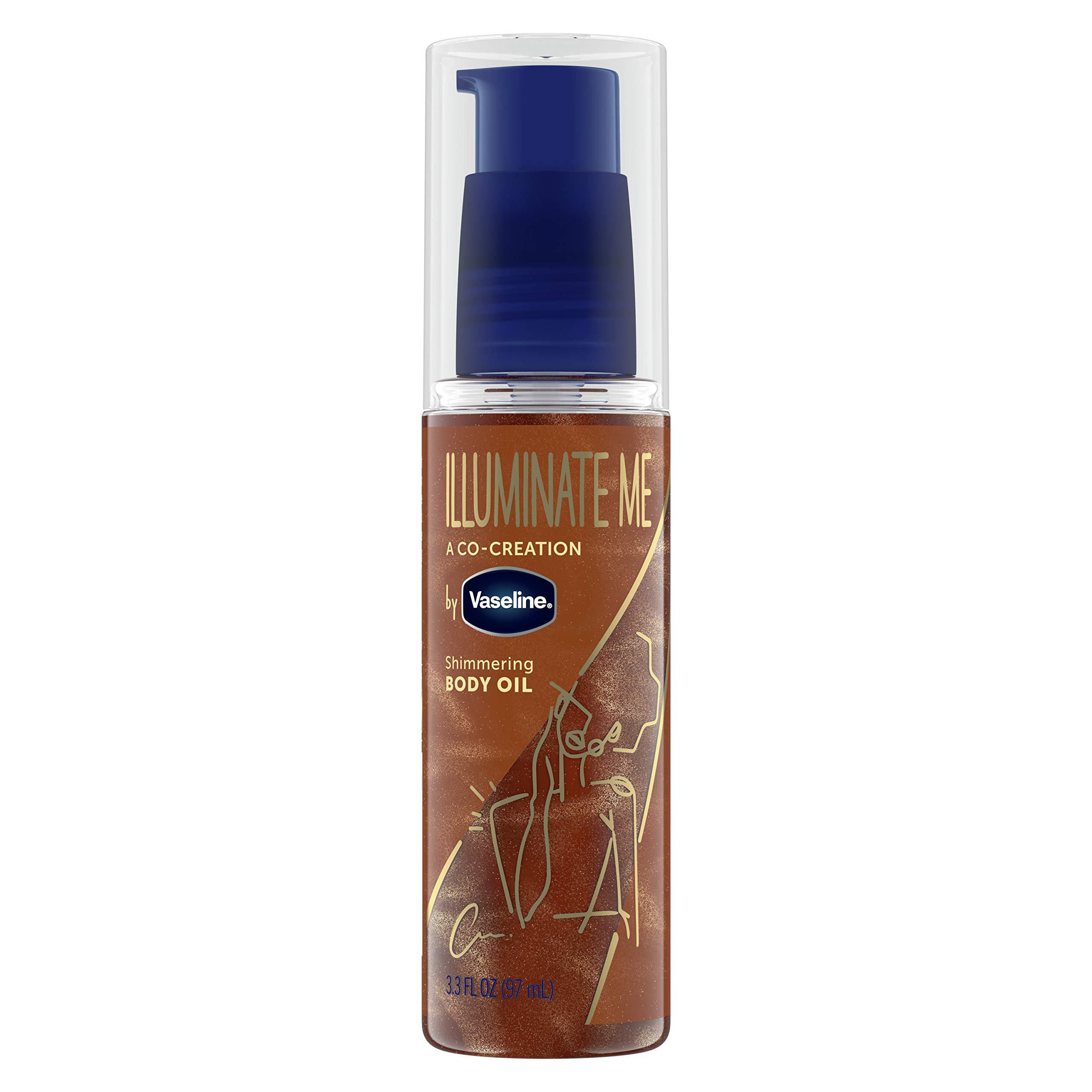Aceite Corporal Vaseline Illuminate Me Shimmering, 100 Ml, Para Piel Con Melanina