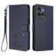 thumbnail image 1 of Funda Billetera con Relieve de Gato para Motorola Edge 50 5G, Azul, 1 of 6