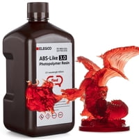 Impresora 3D De Resina Elegoo Tipo Abs 3.0 405 Nm, 2 Kg, Color Rojo Transparente