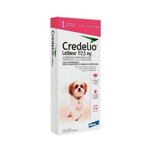 Credelio Para Perros de 2,5 a 5 Kg. Caja, 3 comprimidos