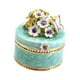 thumbnail image 4 of Caja de joyería pequeña para mujer, caja de almacenamiento de joyería, regalo de recuerdo, caja de baratija pintada a mano para anillos, pendientes, Azul, 4 of 5