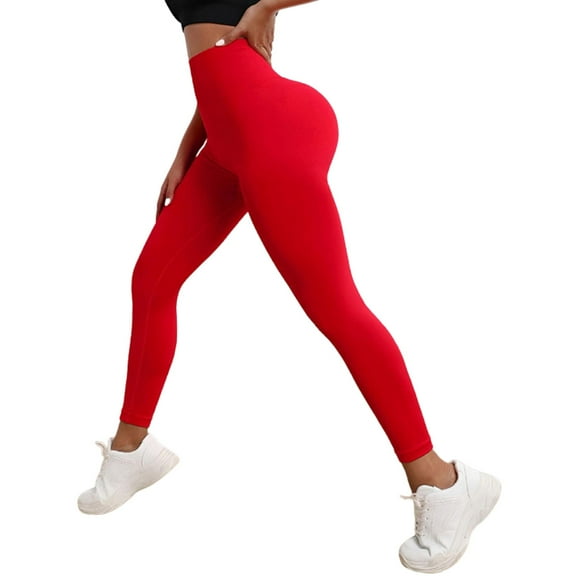 Calzas Leggings Push Up Alta Rojo L