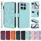 thumbnail image 3 of Funda Cartera Mariposa para [Motorola Edge 70 Fusion] con Soporte y Cremallera Verde menta, 3 of 6