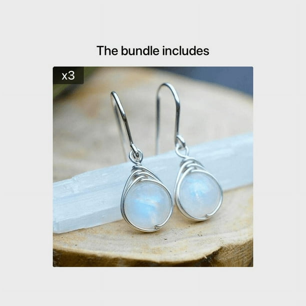 Gorgeous Vintage Silver Hook Opal Drop Earrings - Perfect for Women!