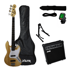 Full Pack Bajo Eléctrico Jazz Natural Jb100 Nt Xgtr