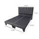 thumbnail image 2 of Cama Dos Plazas Con Respaldo y bases divididas de 150 X 190cm Tapizada en Felpa Gris Oscuro, 2 of 5
