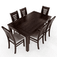 thumbnail image 2 of Juego de Comedor ROMA 6 Sillas chocolate Mesa Rectangular Madera, 2 of 4
