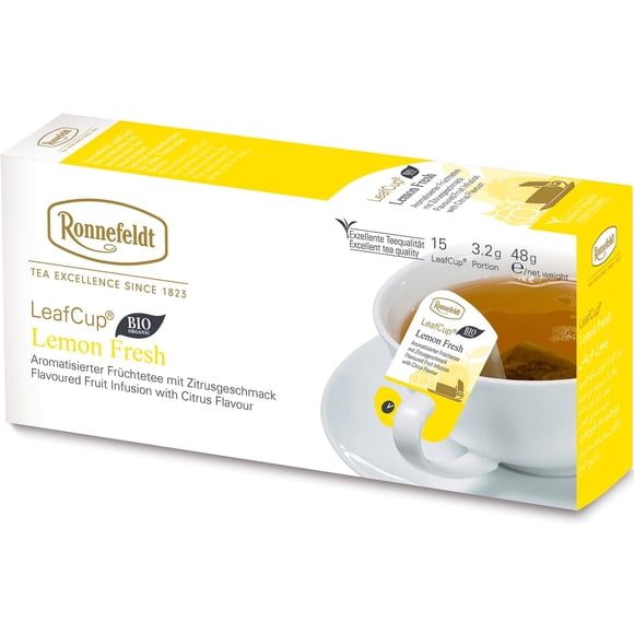 Té Ronnefeldt LeafCup Lemon Fresh sin cafeína – 15 bolsas