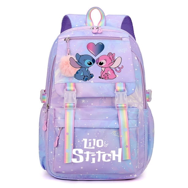 2024 Disney Lilo Stitch Women's Backpack Boys Girls Bookbag Bag Student Teenager Children Knapsack Schoolbag Rucksack Mochila