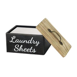 Magideal - Contenedores Para Cápsulas De Lavandería, Soportes Para Cápsulas De Lavandería, Decoración De Organización De Estilo Rústico, Elegante Caja Organizado