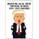 thumbnail image 1 of Tarjeta de felicitación, divertida, para cumpleaños del presidente Trump, 15 x 15 cm, 1 of 5