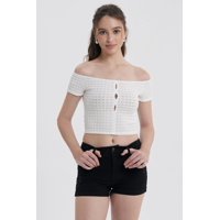 Fashionspark - Polera Mujer Escote Bardot Blanco